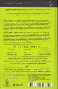 Théodore Dubois - Musique Sacrée et Symphonique - Musique de Chambre verso
